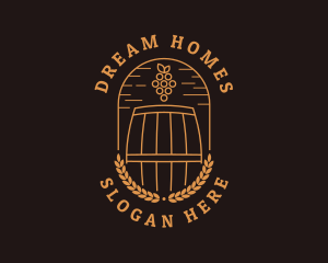 Grape Winery Alcohol Logo