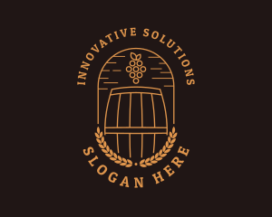 Grape Winery Alcohol Logo
