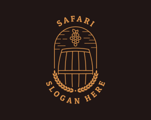 Grape Winery Alcohol Logo