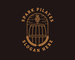 Booze - Grape Winery Alcohol logo design