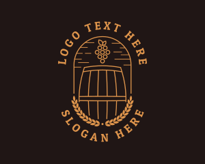 Wine Maker - Grape Winery Alcohol logo design