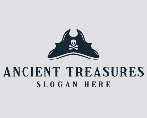 Skull Pirate Hat logo design