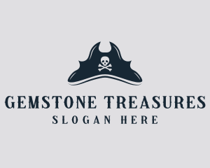 Skull Pirate Hat logo design