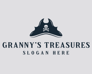 Skull Pirate Hat logo design