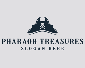 Skull Pirate Hat logo design