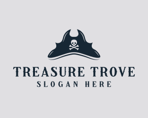 Skull Pirate Hat logo design