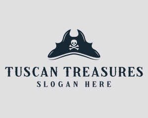 Skull Pirate Hat logo design