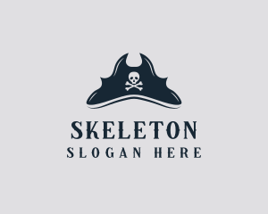 Skull Pirate Hat logo design