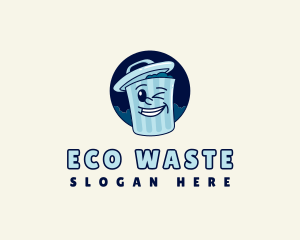 Waste - Garbage Trash Can logo design