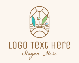 Mosaic - Organic Farm Stained Glass logo design