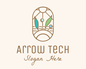 Organic Farm Stained Glass logo design