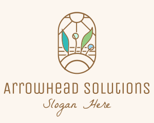 Organic Farm Stained Glass logo design