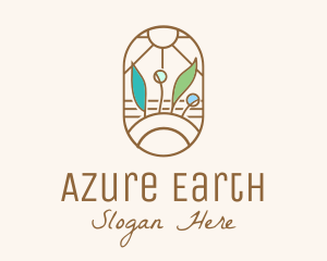 Organic Farm Stained Glass logo design