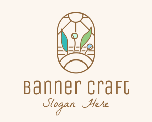 Organic Farm Stained Glass logo design