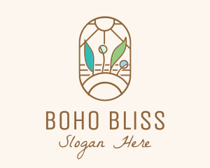 Organic Farm Stained Glass logo design