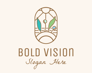 Organic Farm Stained Glass logo design