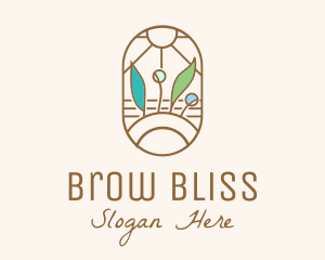 Organic Farm Stained Glass logo design