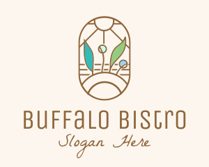 Organic Farm Stained Glass logo design