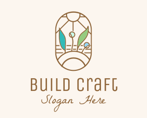 Organic Farm Stained Glass logo design