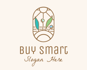 Organic Farm Stained Glass logo design