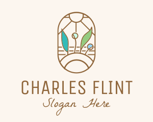 Organic Farm Stained Glass logo design