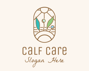 Organic Farm Stained Glass logo design