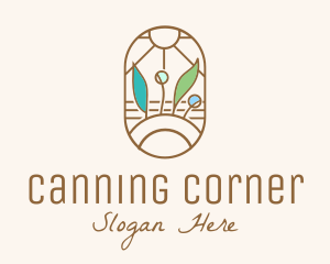 Organic Farm Stained Glass logo design