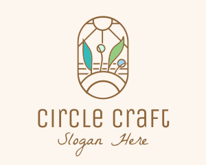 Organic Farm Stained Glass logo design