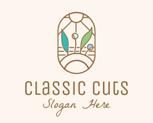 Organic Farm Stained Glass logo design