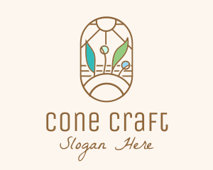 Organic Farm Stained Glass logo design