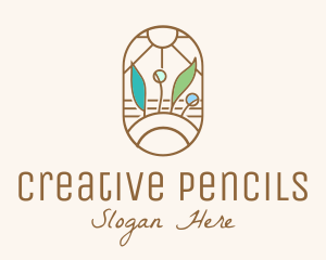 Organic Farm Stained Glass logo design