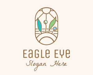 Organic Farm Stained Glass logo design