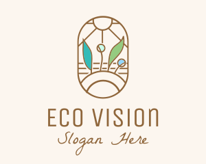 Organic Farm Stained Glass logo design