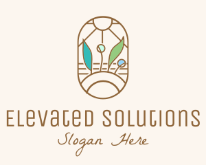 Organic Farm Stained Glass logo design