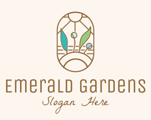 Organic Farm Stained Glass logo design