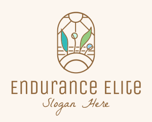 Organic Farm Stained Glass logo design