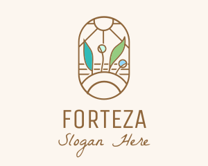 Organic Farm Stained Glass logo design