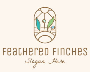 Organic Farm Stained Glass logo design