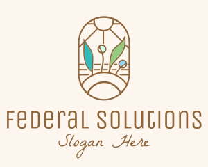 Organic Farm Stained Glass logo design