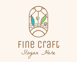 Organic Farm Stained Glass logo design