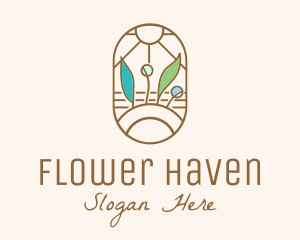 Organic Farm Stained Glass logo design