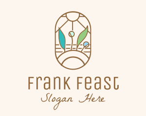 Organic Farm Stained Glass logo design