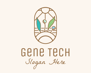 Organic Farm Stained Glass logo design