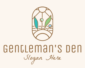 Organic Farm Stained Glass logo design