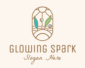 Organic Farm Stained Glass logo design