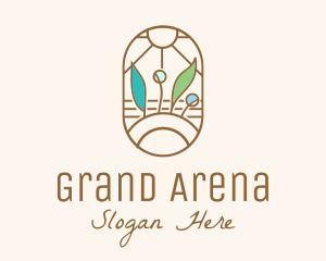 Organic Farm Stained Glass logo design