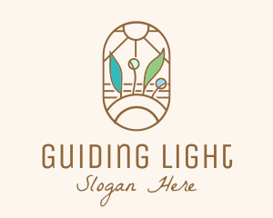 Organic Farm Stained Glass logo design