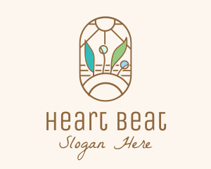 Organic Farm Stained Glass logo design