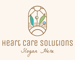 Organic Farm Stained Glass logo design