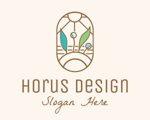 Organic Farm Stained Glass logo design